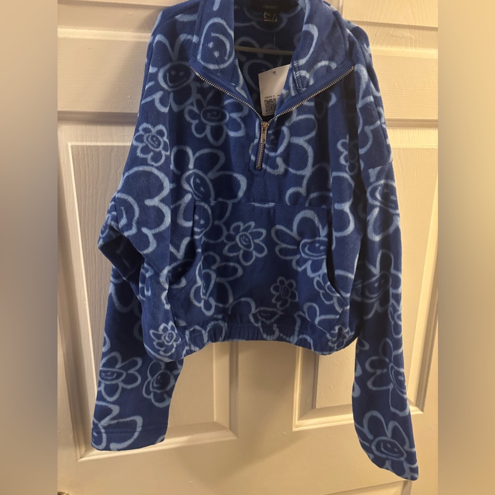 NWT Small Forever 21 Fleece 1/4 Zip Pullover